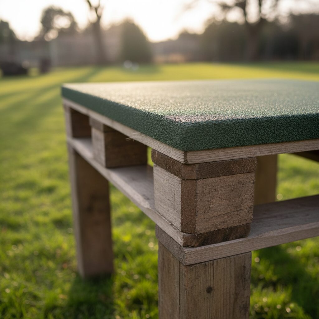 Table de pause agility DIY construite à partir de palettes en bois