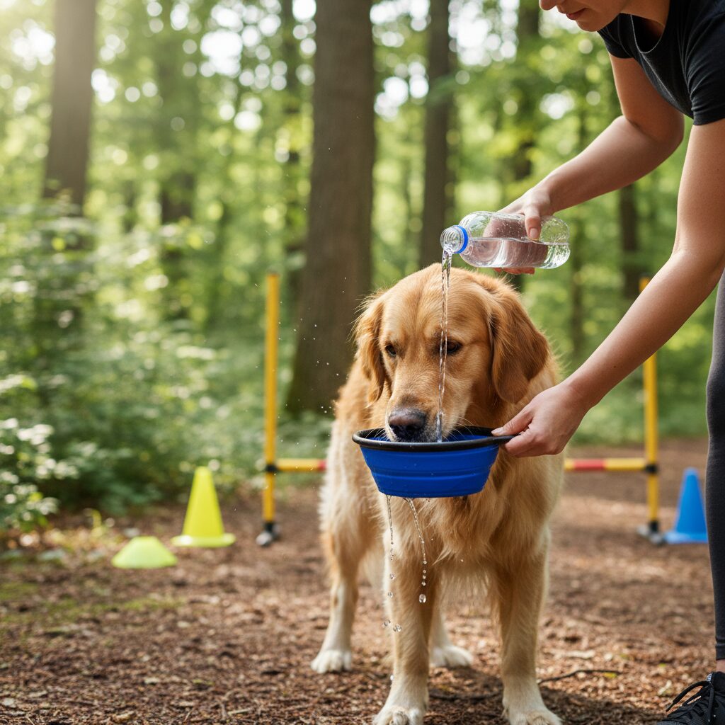 Hydratation du chien sportif