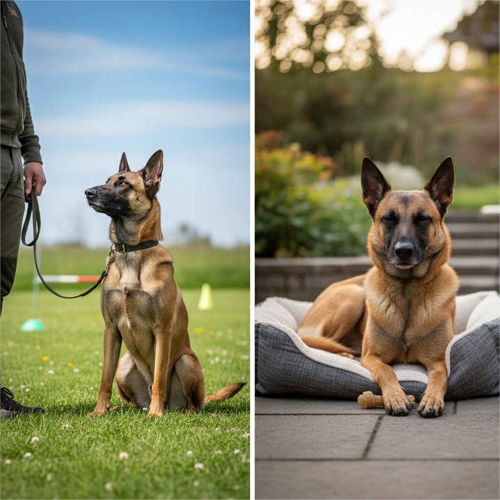 Malinois athletic speed cani-trottinette traction muscle